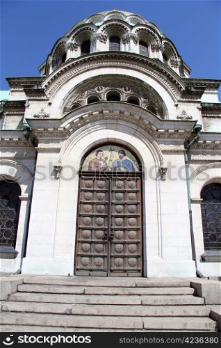 Door of church Alexander Nevsky in Sophia, Bulgaria