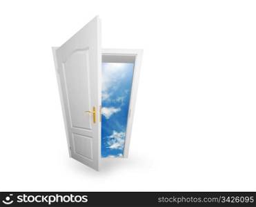 Door to new world. Open door to new life conceptual. Other original versions of this concept available in my portfolio.