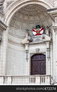 door with the coat of arms of Peru