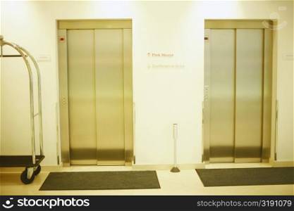 Doormats in front of elevators