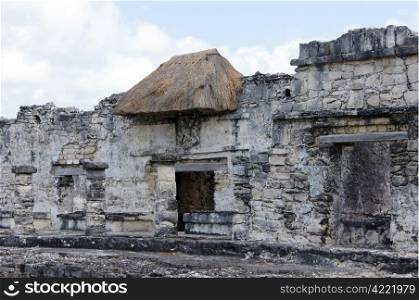 Doors and windows of big palace in Tulum, Mexico