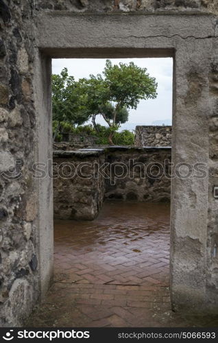 Doorway at Aragonese Castle, Ischia Island, Campania, Italy