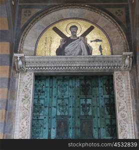 Doorway detail of the Amalfi Cathedral, Amalfi, Amalfi Coast, Salerno, Campania, Italy