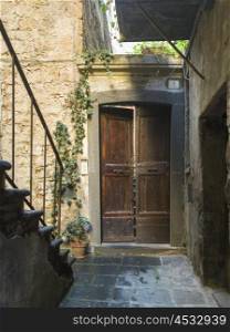 Doorway of a house, Orvieto, Terni Province, Umbria, Italy