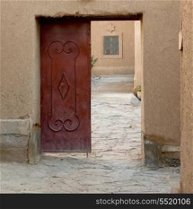 Doorway of Dar Qamar guest house, Agdz, Morocco