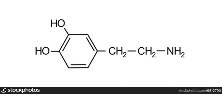 dopamine chemical formula science symbol elements reaction