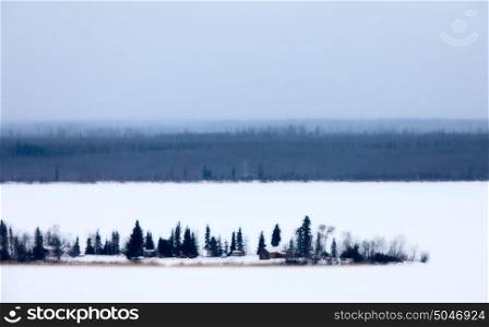 Dorie Lake Saskatchewan Canada wilderness winter frozen