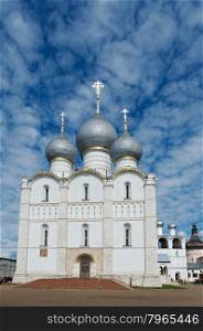 Dormition Cathedral .Kremlin of ancient town of Rostov Veliky.Russia