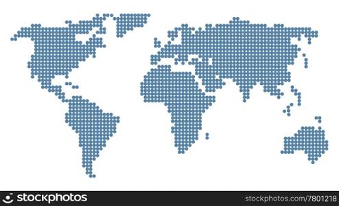 Doted world map. Vector illustration. Doted world map