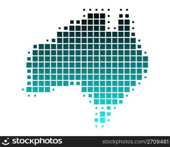 Dotted map of Australia