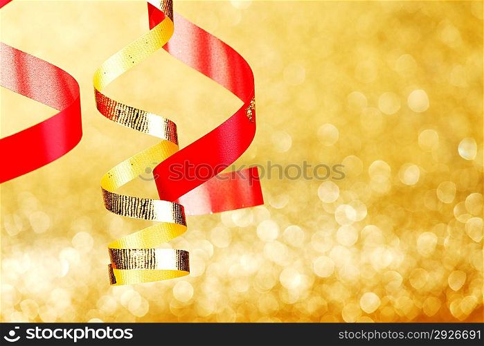 double gold stroke luxury red banner