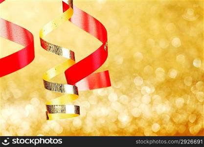 double gold stroke luxury red banner