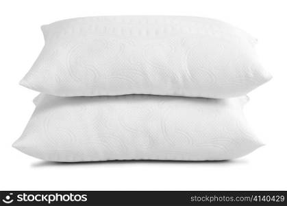 Double pillows isolated