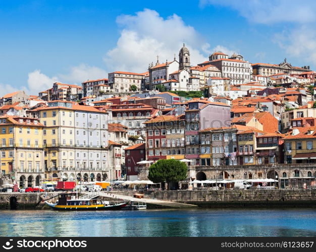 Douro river and traditional boats in Porto, Portugal