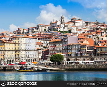 Douro river and traditional boats in Porto, Portugal