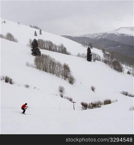 Dowenhill skier on the slopes in Vail, Colorado