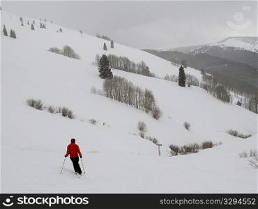Dowenhill skier on the slopes in Vail, Colorado