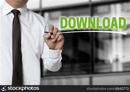 Download is written by businessman background concept. Download is written by businessman background concept.