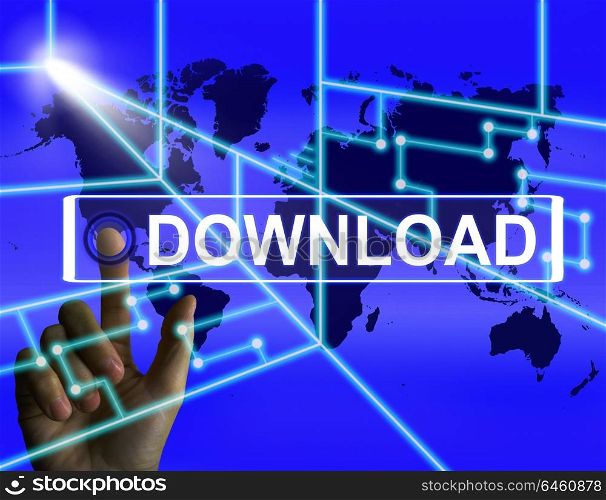 Download Screen Showing Downloads Downloading and Internet Transfer