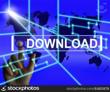 Download Screen Showing Downloads Downloading and Internet Transfer