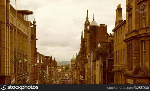 Downtown Glasgow, Scotland, UK.