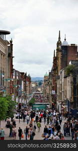 Downtown Glasgow, Scotland, UK.