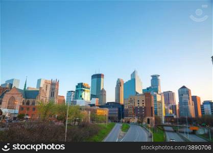 Downtown Minneapolis, Minnesota in the morning