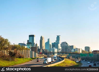 Downtown Minneapolis, Minnesota in the morning