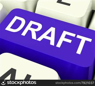 Draft Key Showing Outline Document Or Letter