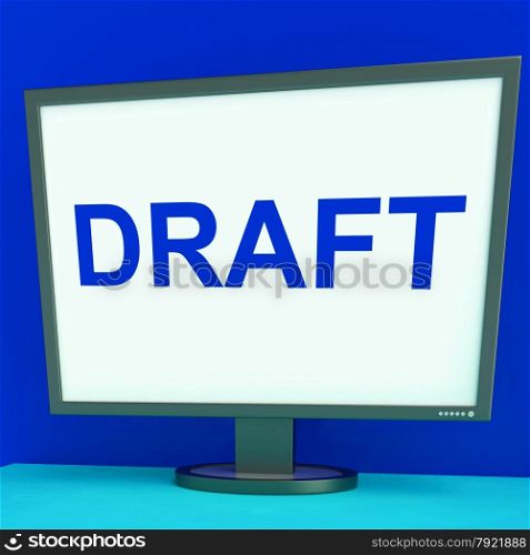 Draft Screen Showing Outline Documents Or Letter Online
