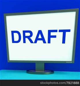 Draft Screen Showing Outline Documents Or Letter Online