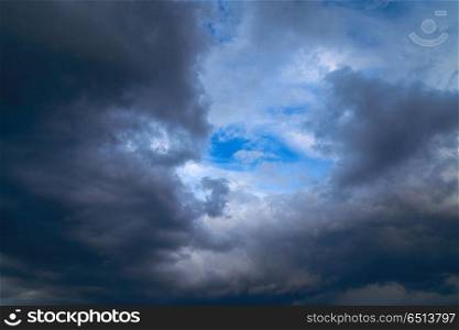 Dramatic clouds sky in a stormy weather. Dramatic clouds of stormy sky in a stormy weather day