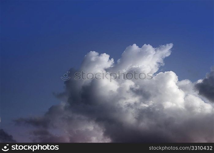 dramatic clouds skyscape with organic cumulus shapes