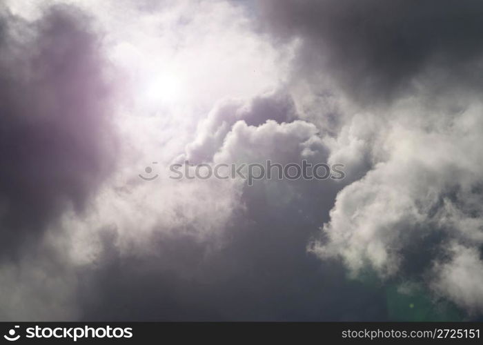 Dramatic cloudscape, grey cloudy sky background