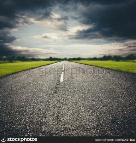 Dramatic highway, abstract travel and transportation backgrounds