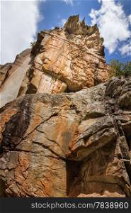 Dramatic rock formations at Restonica near Corte in Corsica