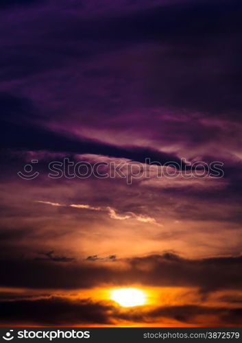 Dramatic sky. Dramatic sunset