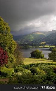 Dramatic sky over Grasmere, the Lake District, Cumbria, England.