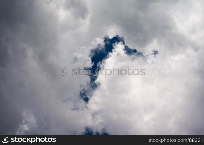 dramatic sky with cloud dark storm clouds before rain