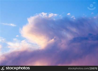 Dramatic sunset over the sea. Sky background texture