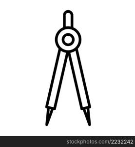 Drawing compass icon vector sign and symbols on trendy design.