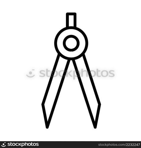 Drawing compass icon vector sign and symbols on trendy design.
