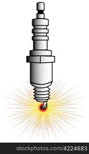 drawing of a driving spark plug