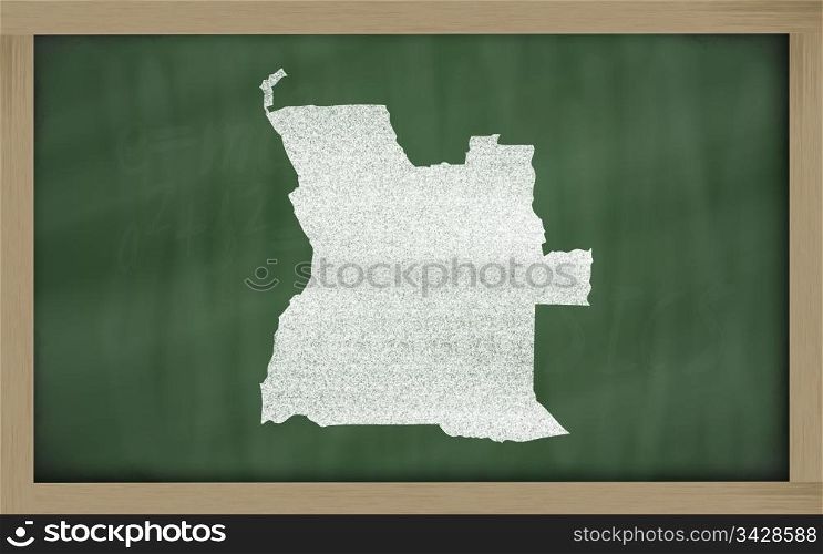 drawing of angola on blackboard, drawn by chalk