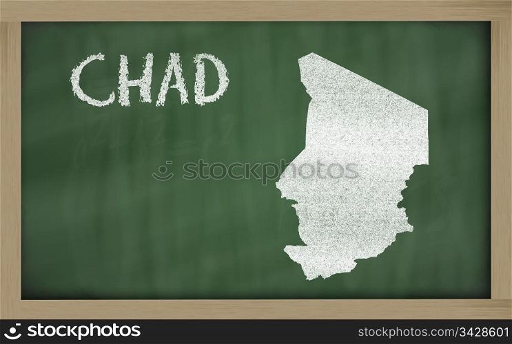 drawing of chad on blackboard, drawn by chalk