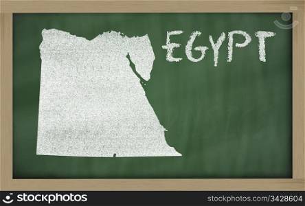 drawing of egypt on blackboard, drawn by chalk
