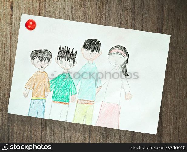 Drawing of family