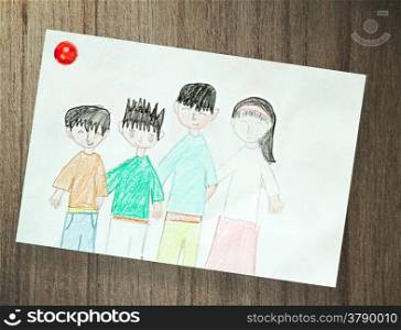 Drawing of family