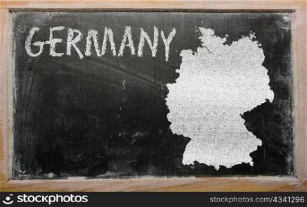drawing of hungary on germany, drawn by chalk