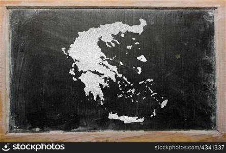 drawing of hungary on greece, drawn by chalk